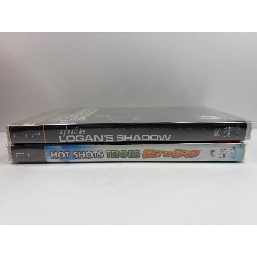 Sony PSP Game Bundle Syphon Filter Logan's Shadow‎ Hot Shots Tennis Sealed UCUS